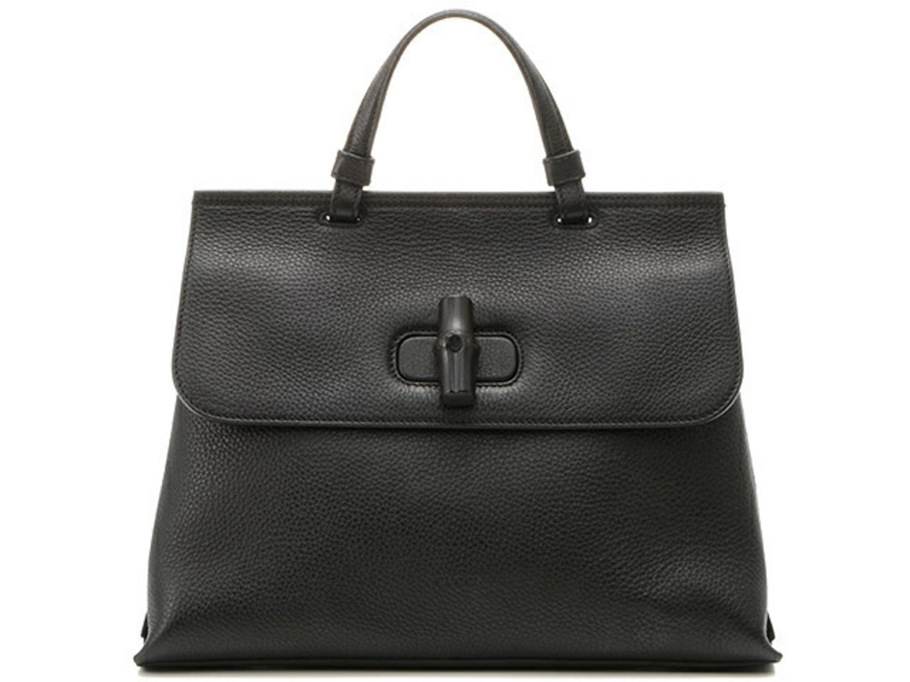 Gucci Bamboo Daily Bag Leather Black